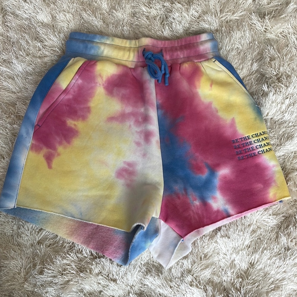 Tye dye sweat shorts